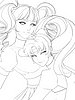 67 - Banshee and Midnight sketch  by Hebiko.jpg