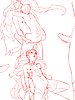 68 - Banshee and Midnight with their Cure Mums - by knotdraws.jpg