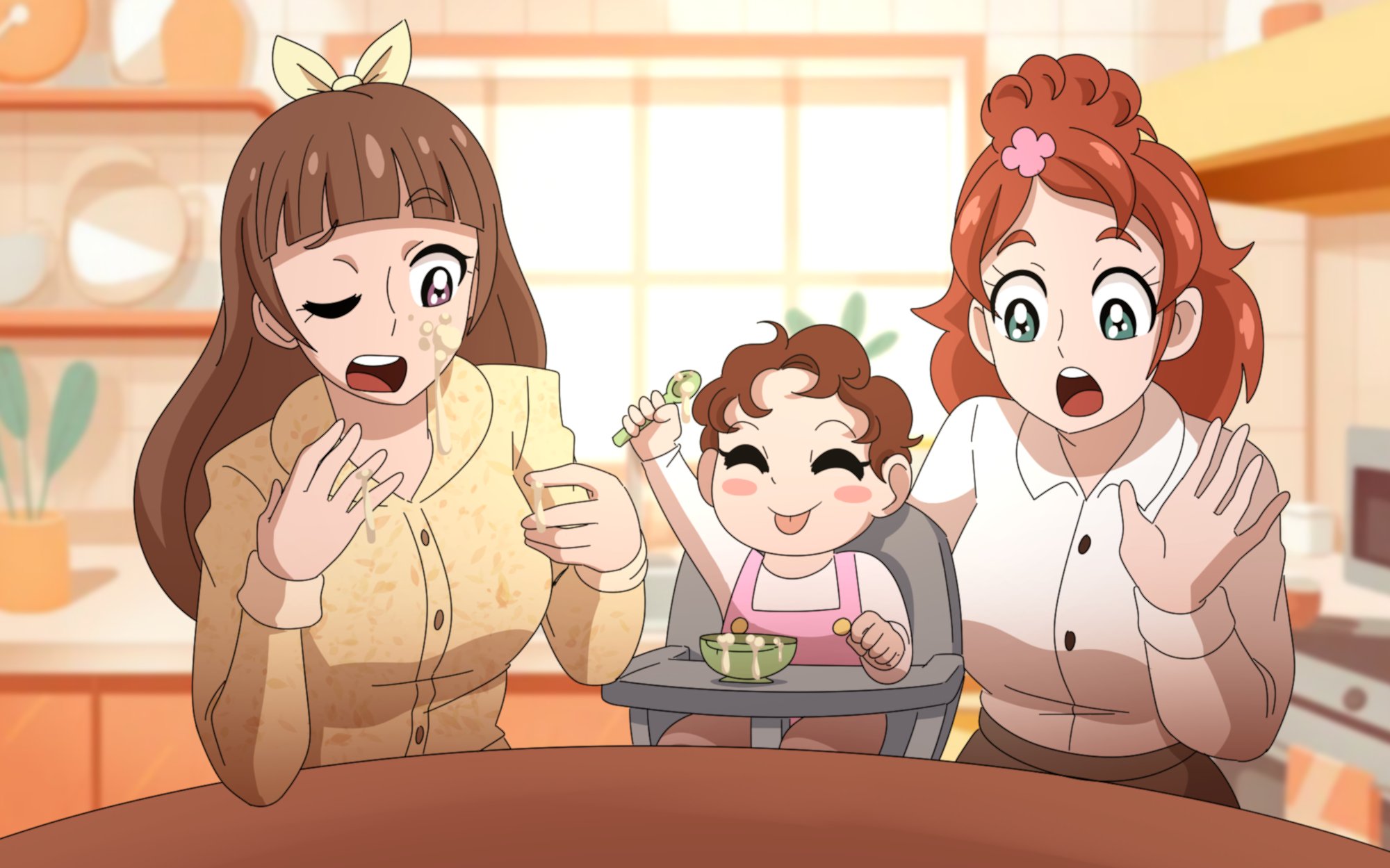 80 - Kirara and HaruHaru with baby - Go Princess - Camper34.jpg