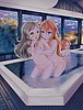 05 Kanade and Hibiki in the bath with Ako - Suite Precure - by Ioemi.jpg