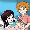02 - Nagisa visiting Honoka after her first set of twins - Futari wa Precure.gif