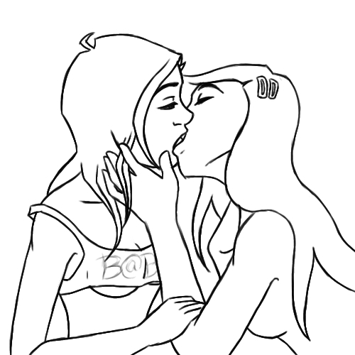46 Two Girls Kissing lovingly - by Nigel.jpg