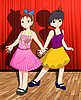 45 Iori and Makoto from Idolmaster dancing - by Achthenuts.jpg