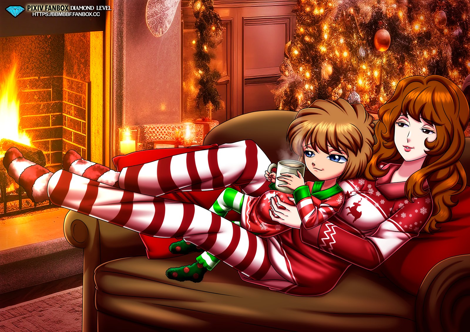 36 - Christmas for Newlyweds - Ai Haibara (Conan) and Fujiko Mine (Lupin III).jpg